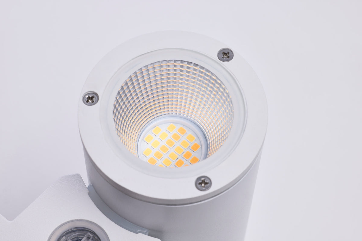 10 Watt - 3K/4K/5K CCT Selectable 1 Light Small Wall Sconce - Up or Down Installation - White Finish - 120-277 Volt
