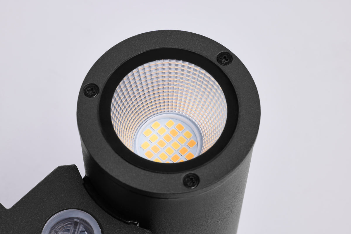 10 Watt - 3K/4K/5K CCT Selectable 1 Light Small Wall Sconce - Up or Down Installation - Black Finish - 120-277 Volt