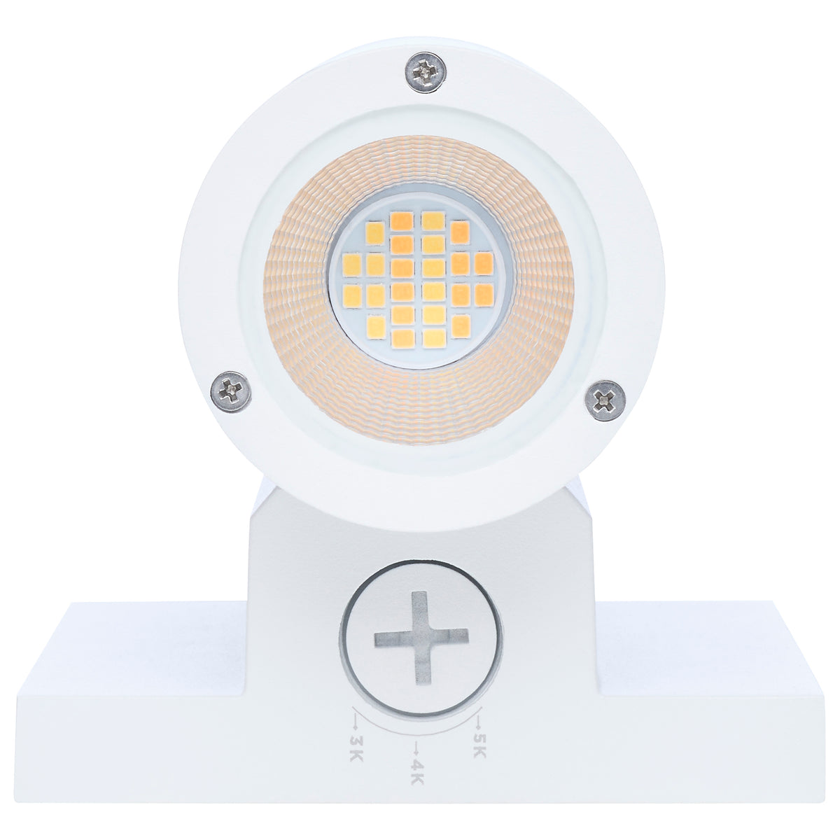 10 Watt - 3K/4K/5K CCT Selectable - 2 Light Small Wall Sconce - Up and Down Installation - White Finish - 120-277 Volt