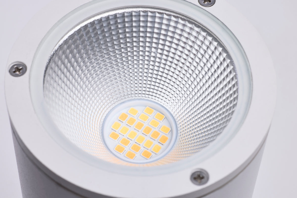 20 Watt - 3K/4K/5K CCT Selectable - 2 Light Medium Wall Sconce - Up and Down Installation - White Finish - 120-277 Volt