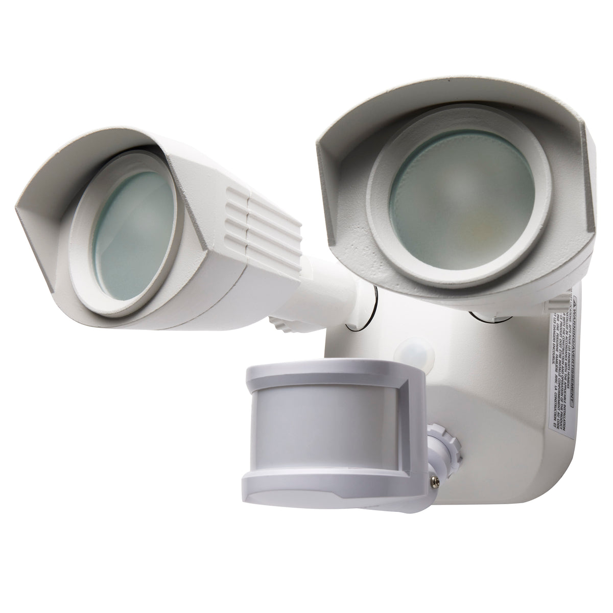 LED Security Light - Dual Head - White Finish - 3000K - Motion Sensor lighting product