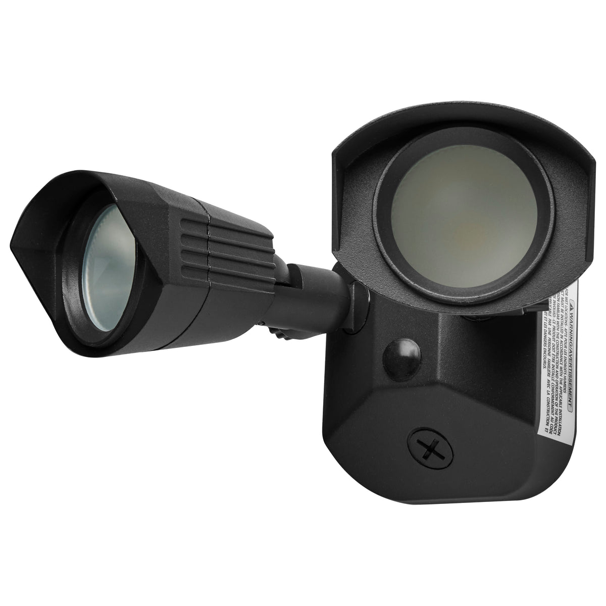 LED Security Light - Dual Head - Black Finish - 3000K for commercial spaces and outdoor applications