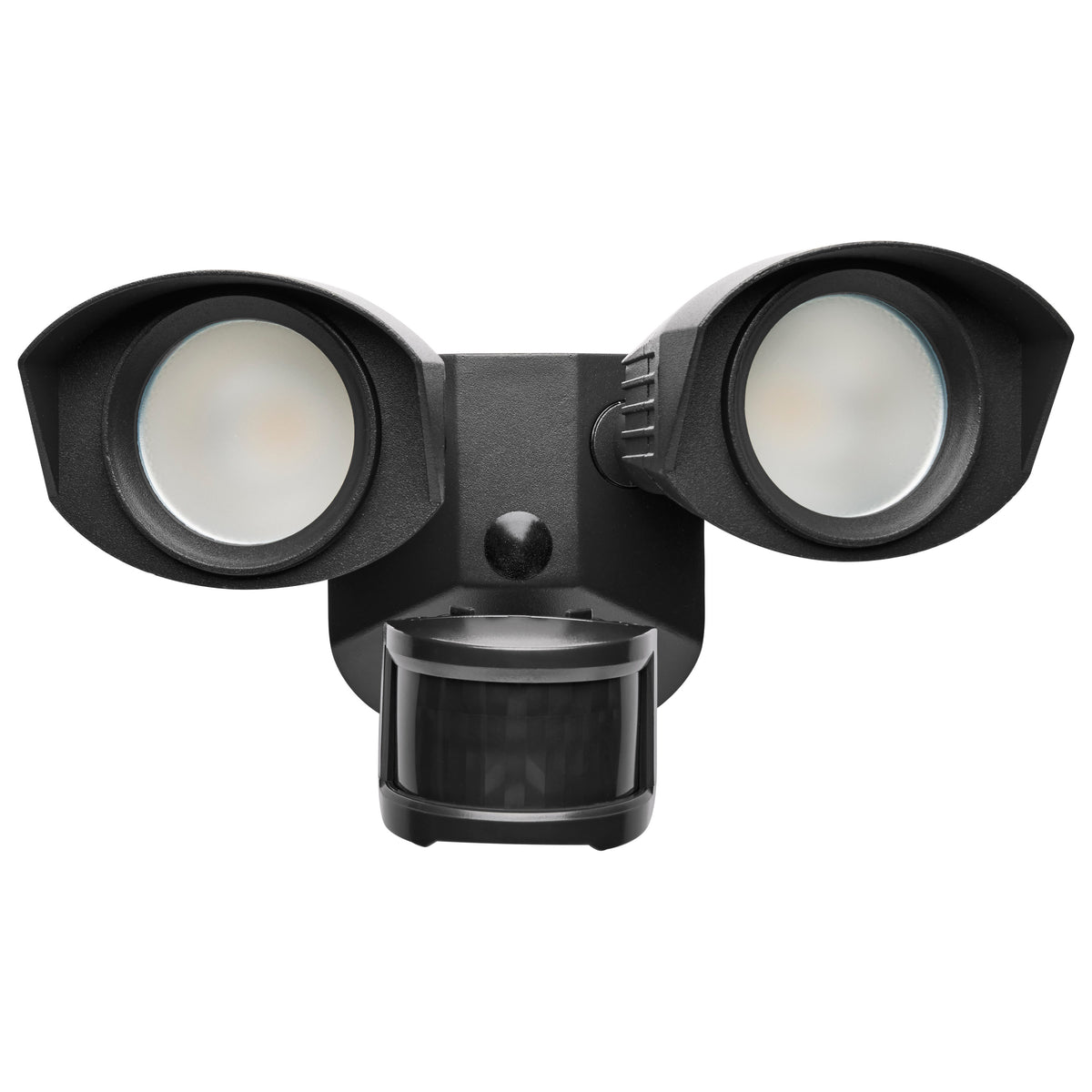 LED Security Light - Dual Head - Black Finish - 3000K - Motion Sensor