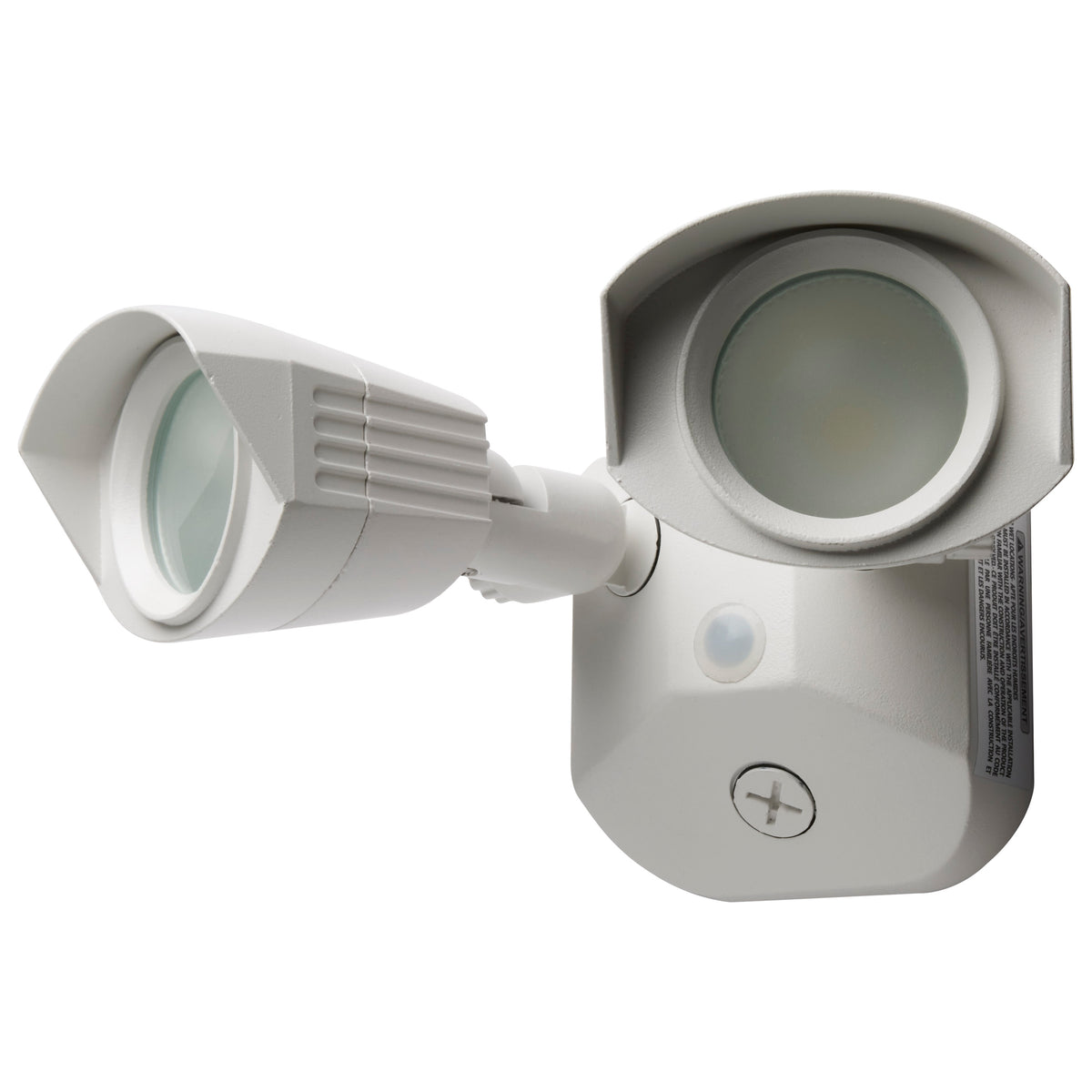 LED Security Light - Dual Head - White Finish - 4000K