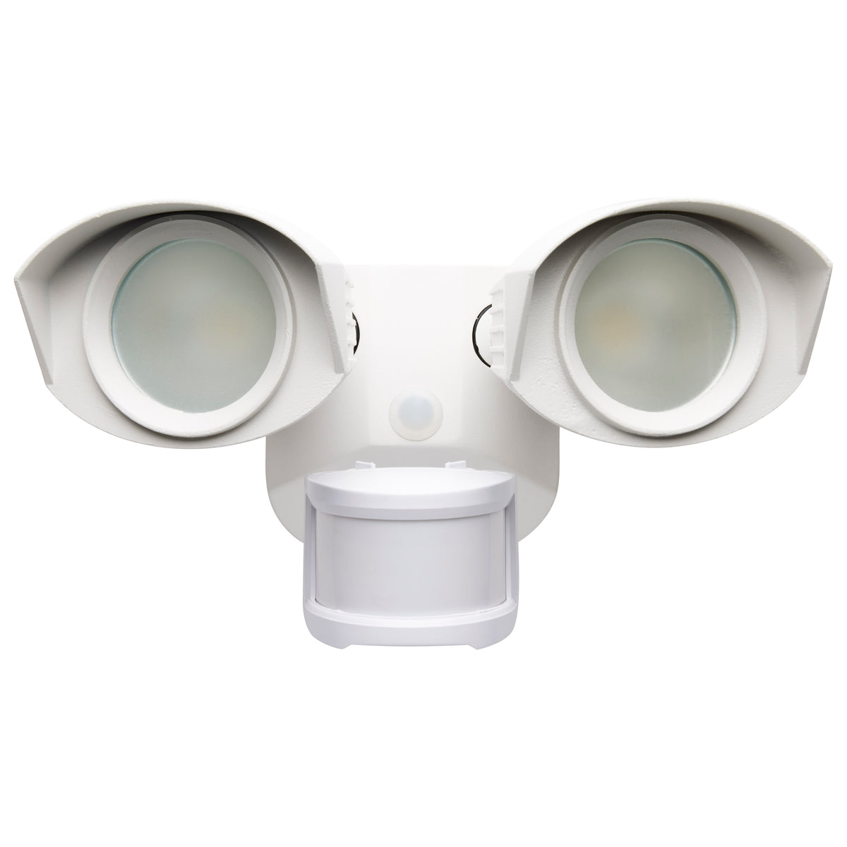 LED Security Light - Dual Head - White Finish - 4000K - Motion Sensor