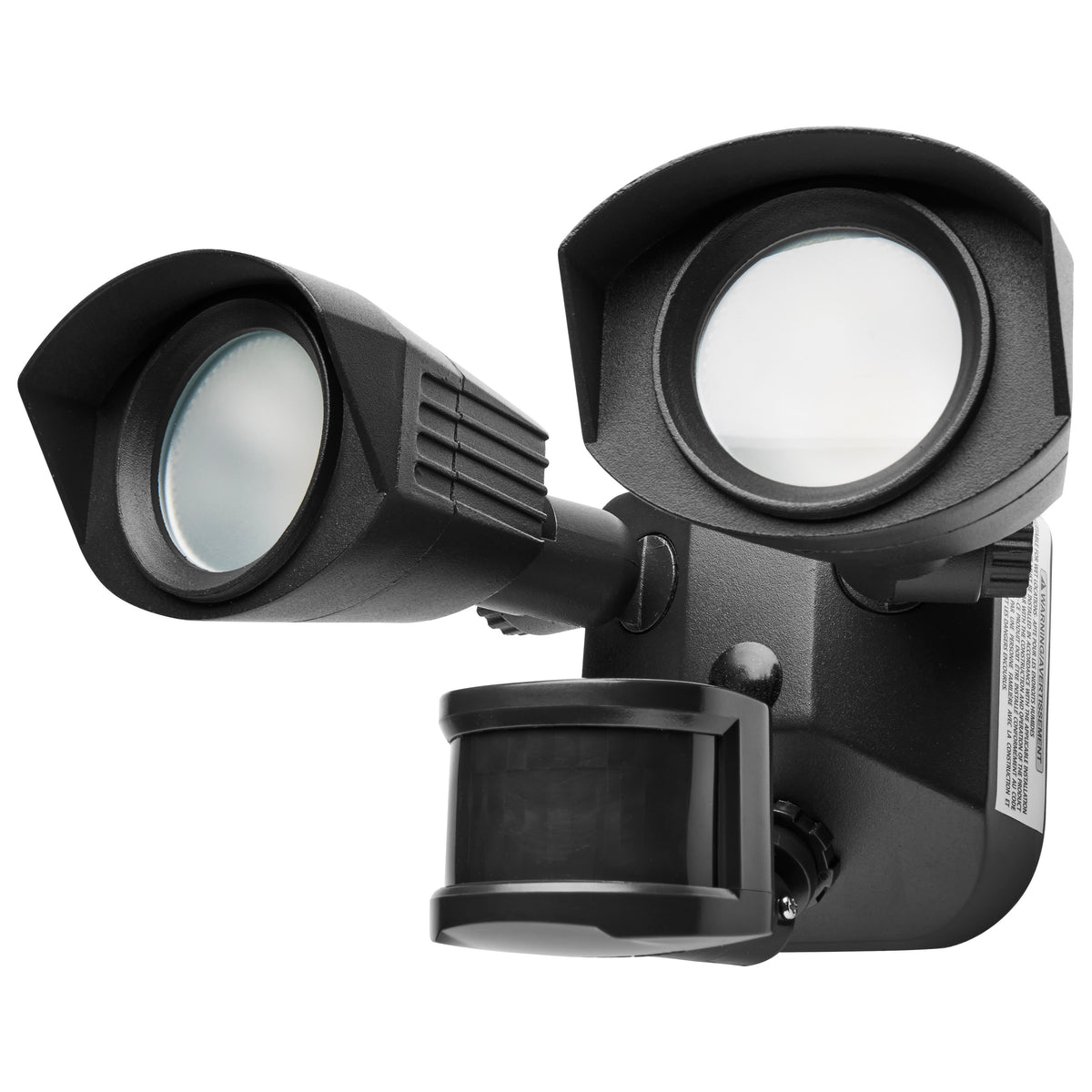 LED Security Light - Dual Head - Black Finish - 4000K - Motion Sensor lighting product