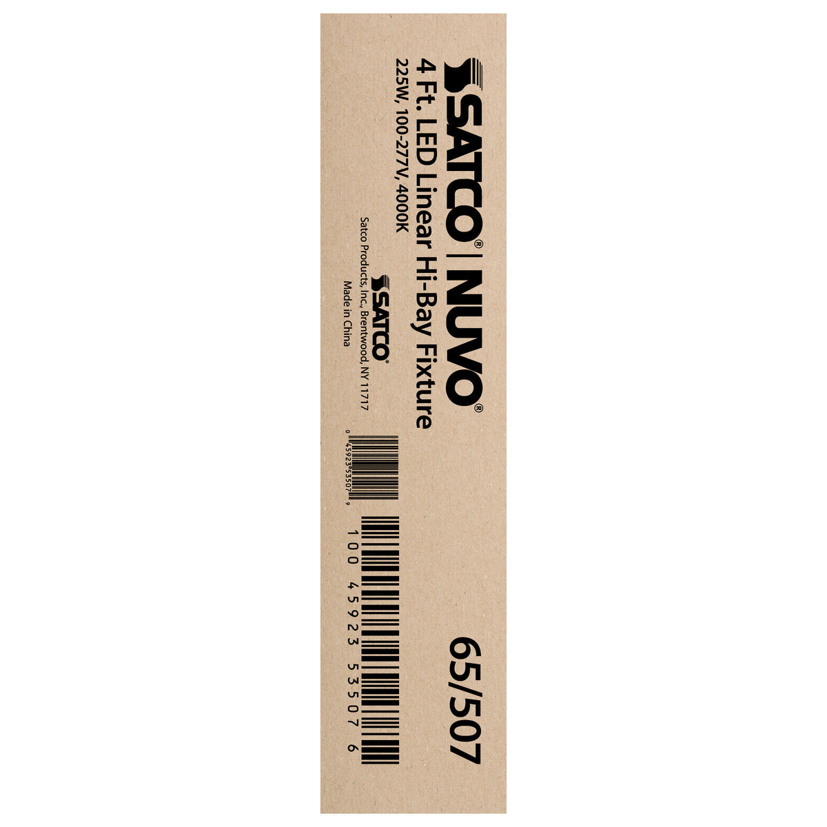 LED 4 ft. Linear Hi-Bay - 225W - 4000K - 100-277V - White Finish