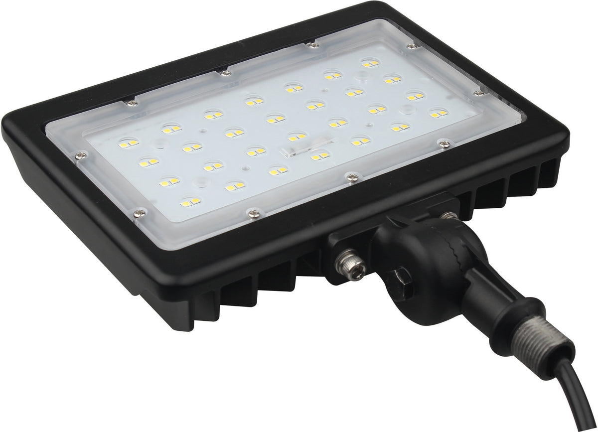 LED Large Flood Light - 50W - 5000K - Bronze Finish - 100V-277V - Dimmable