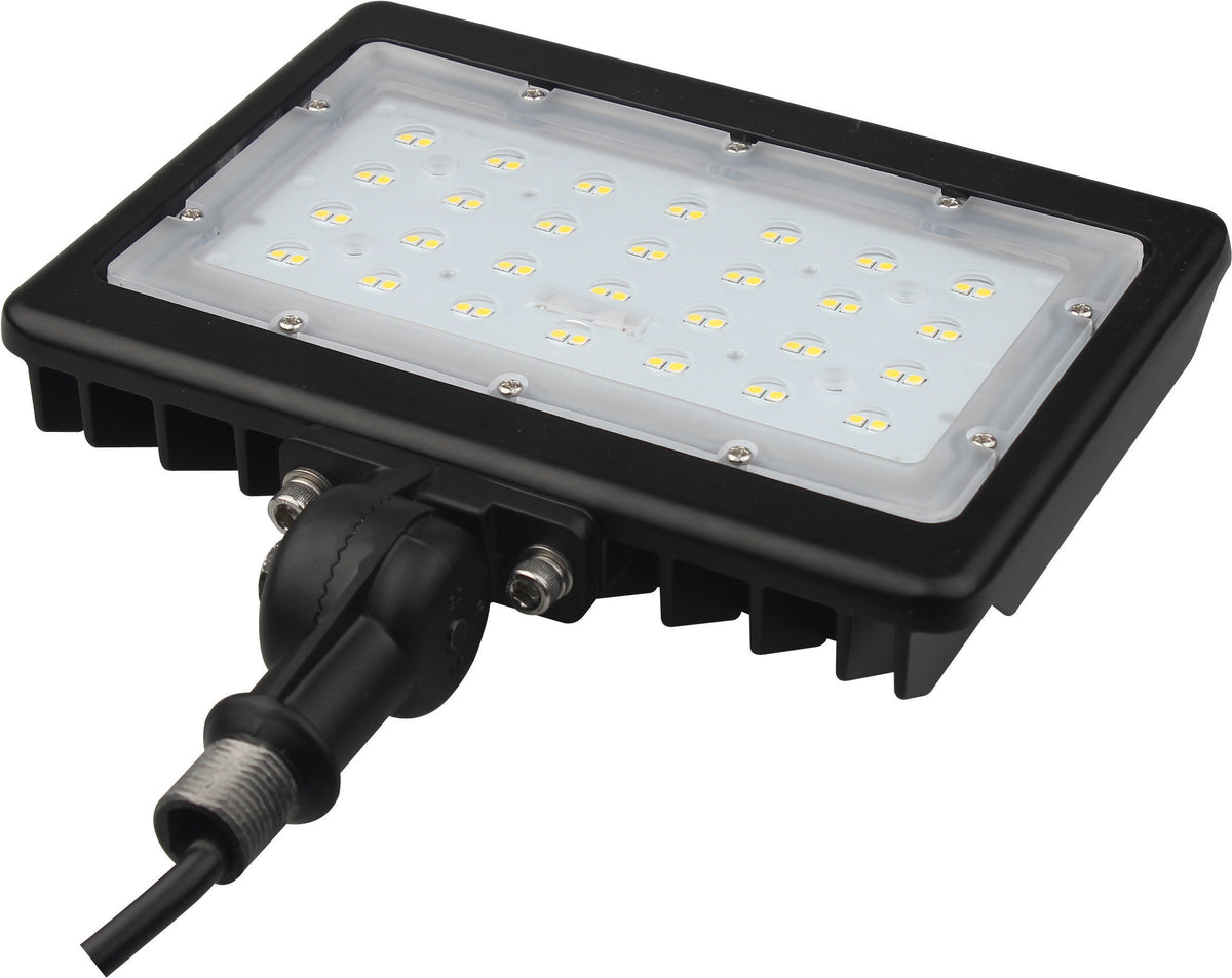 LED Large Flood Light - 50W - 5000K - Bronze Finish - 100V-277V - Dimmable