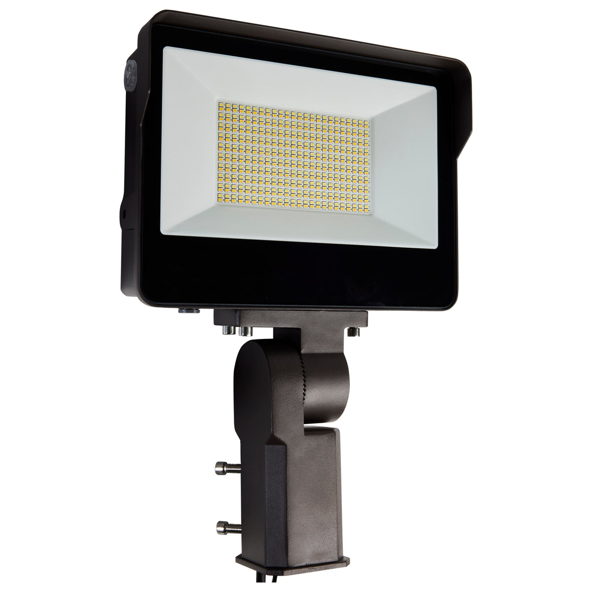 LED Tempered Glass Flood Light with Bypassable Photocell - Selectable 3K/4K/5K - Wattage Adjustable 100W/125W/150W