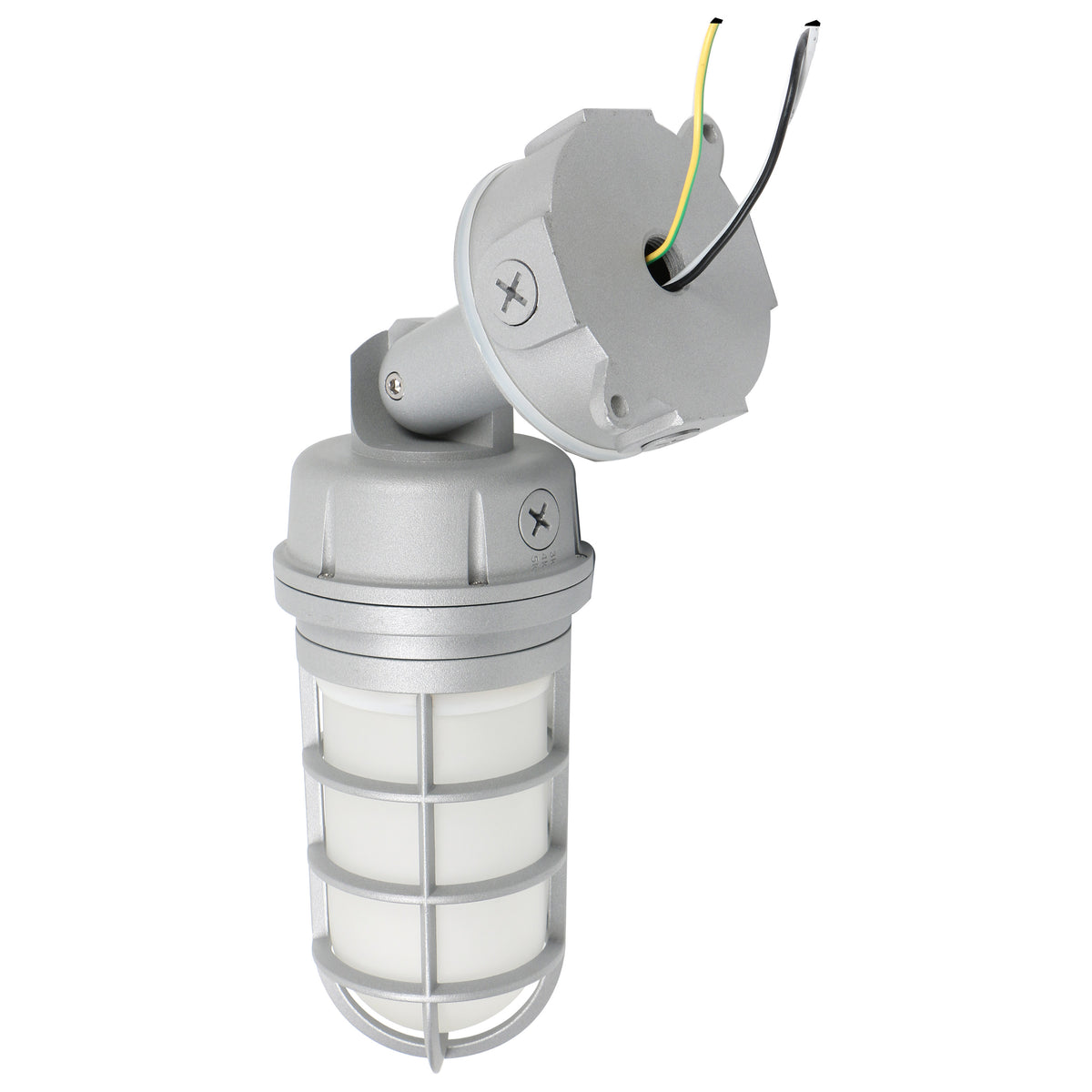 LED Adjustable Vapor Tight Fixture - 20W - CCT Selectable 3K/4K/5K - Gray Finish