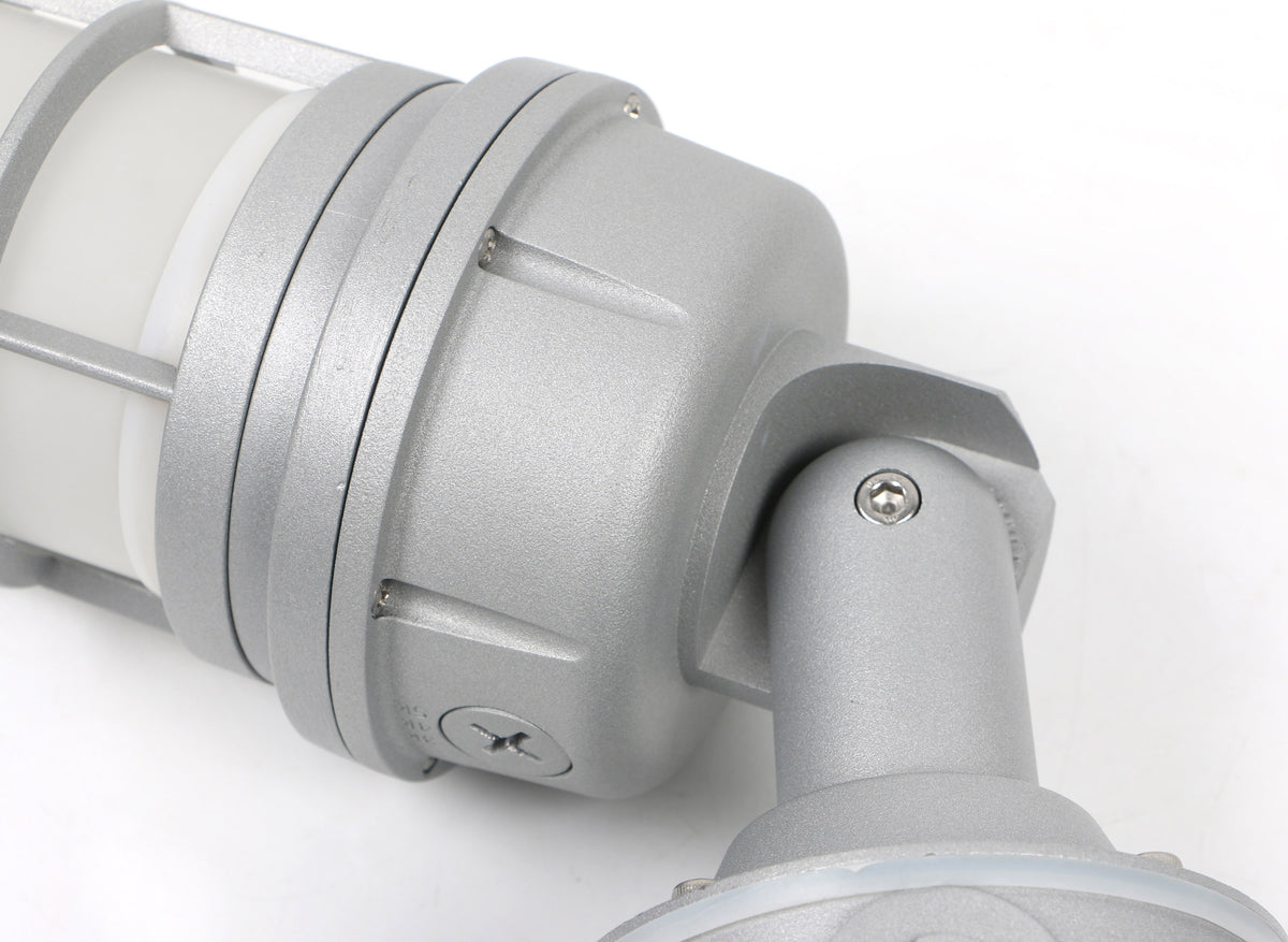 LED Adjustable Vapor Tight Fixture - 20W - CCT Selectable 3K/4K/5K - Gray Finish
