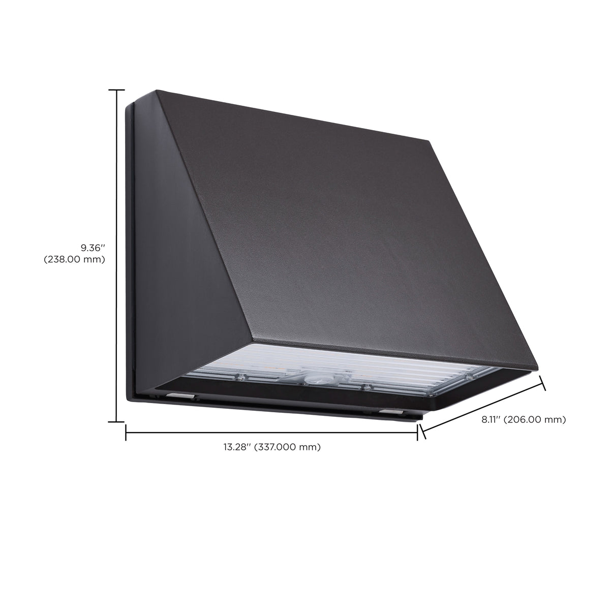 80/100/120 Watt LED Cutoff Wall Pack - 3K/4K/5K CCT - Field Selectable - Bronze - 120-347 Volt