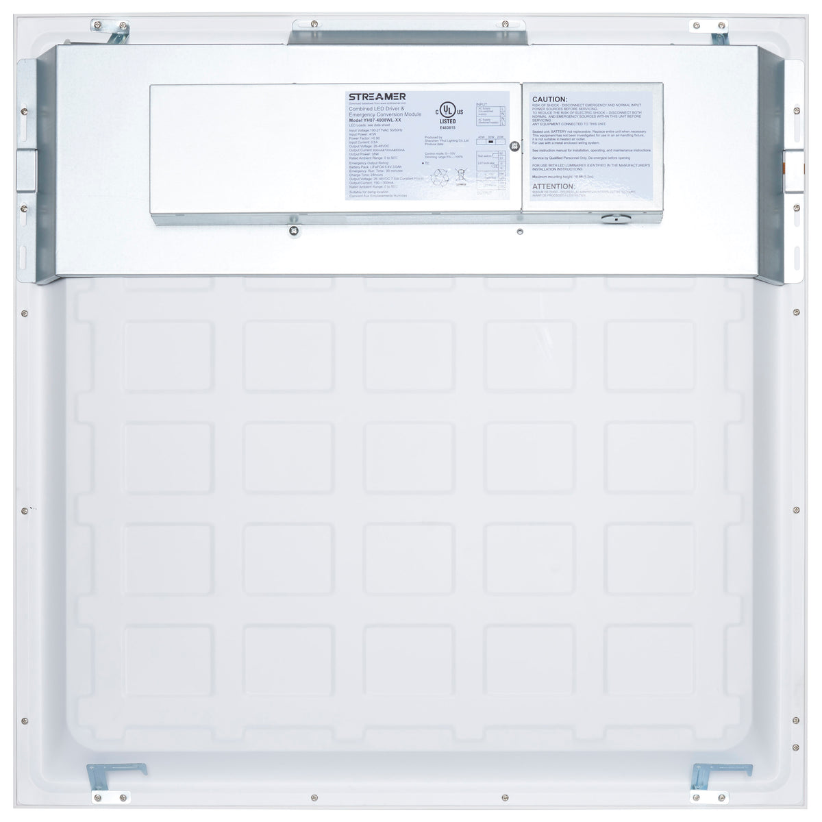 LED Emergency Backlit Flat Panel - 2 ft. x 2 ft. - Wattage and CCT Selectable - 120-347 Volt - ColorQuick Technology - PowerQuick Technology - White Finish