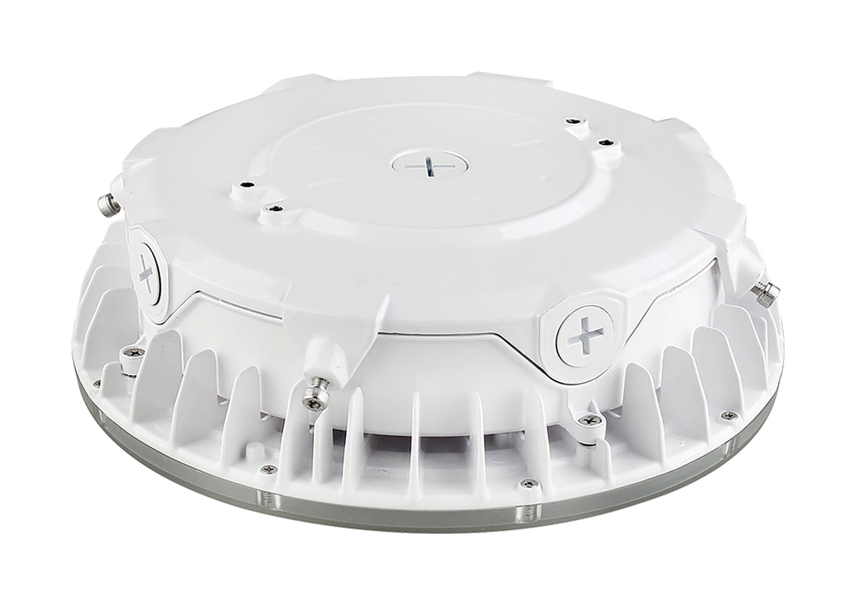 LED Canopy Fixture - 40 Watt - CCT Selectable - White Finish - 120-277 Volt