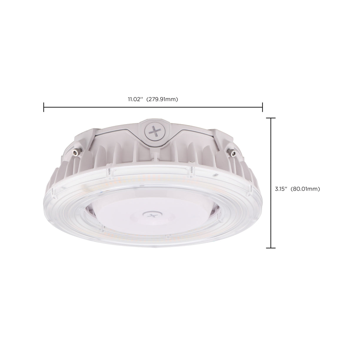 LED Canopy Fixture - 100 Watt - CCT Selectable - White Finish