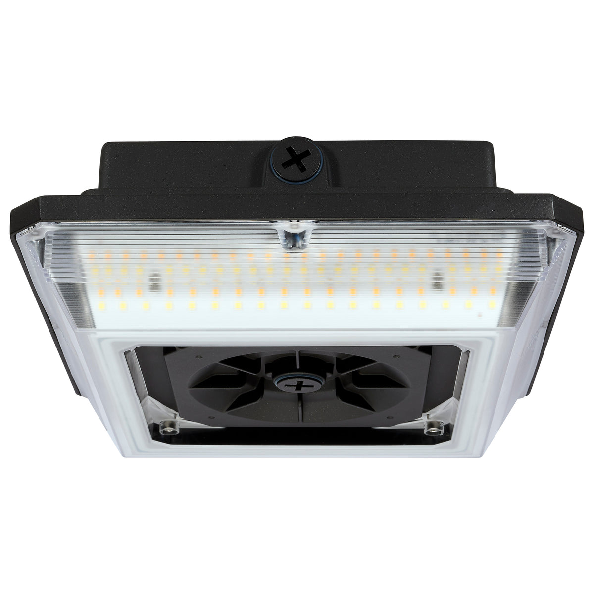 Square LED - Wide Beam Angle Canopy Light - 3K/4K/5K CCT Selectable - 60W/75W/90W Wattage Selectable - Bronze Finish