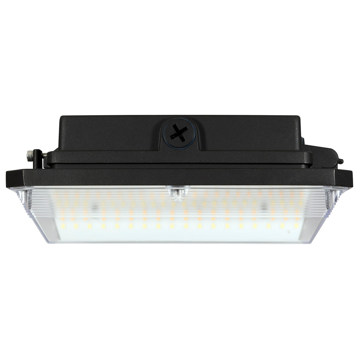 Square LED - Wide Beam Angle Canopy Light - 3K/4K/5K CCT Selectable - 60W/75W/90W Wattage Selectable - Bronze Finish
