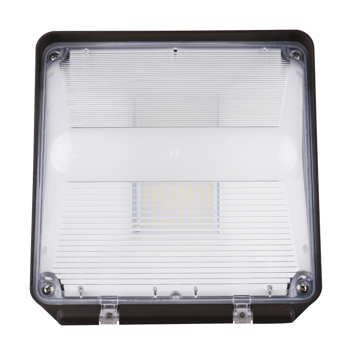 29 Watt Small LED Wall Pack with Integrated Bypassable Photocell - CCT Selectable - 120-277 Volts - Dusk to Dawn Security Lighting - IP65 - Bronze Finish