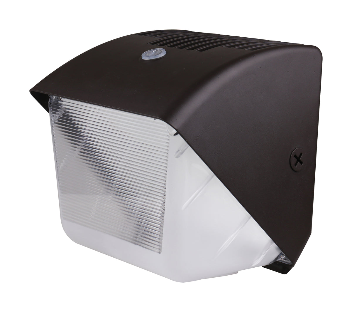 40 Watt Small LED Wall Pack with Integrated Bypassable Photocell - Selectable - 120-277 Volts - Dusk to Dawn Security