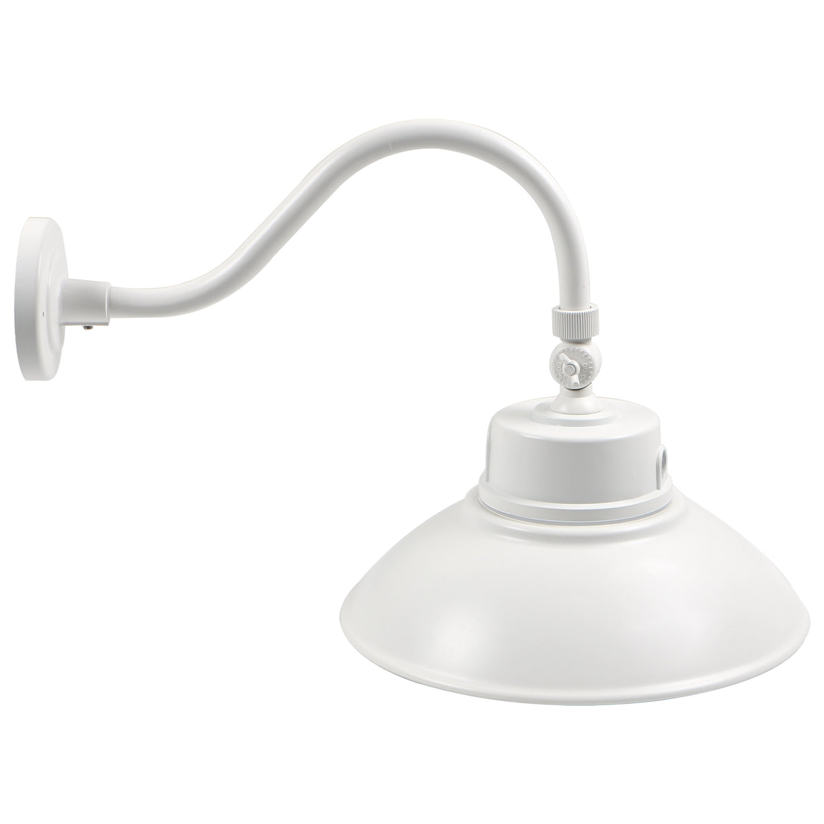 LED Gooseneck - 30W/40W/50W - CCT Selectable 3K/4K/5K - White - 120-277V - With Photocell - White Finish