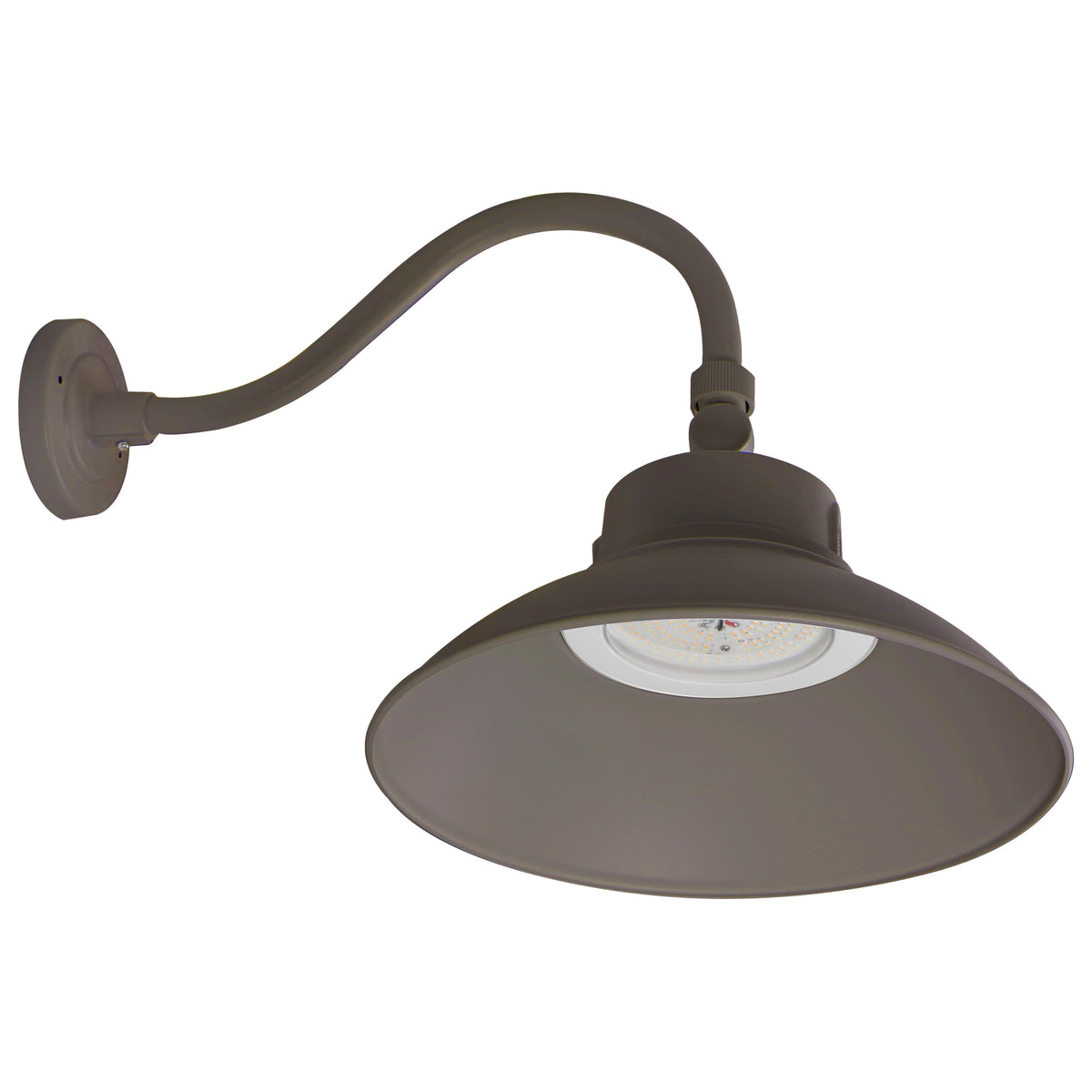LED Gooseneck - 30W/40W/50W - Selectable 3K/4K/5K - Bronze - 120-277V - With Photocell bulb or fixture view