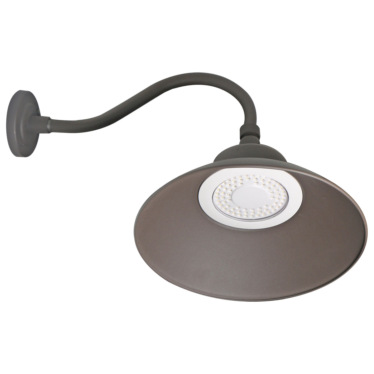 LED Gooseneck - 30W/40W/50W - CCT Selectable 3K/4K/5K - Bronze - 120-277V - With Photocell