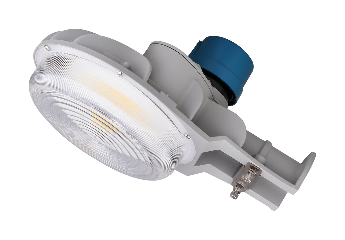 29 Watt LED Area Light with Photocell - Selectable and Dimmable - Gray Finish - 120-277 Volts - Ultra Bright Lumens