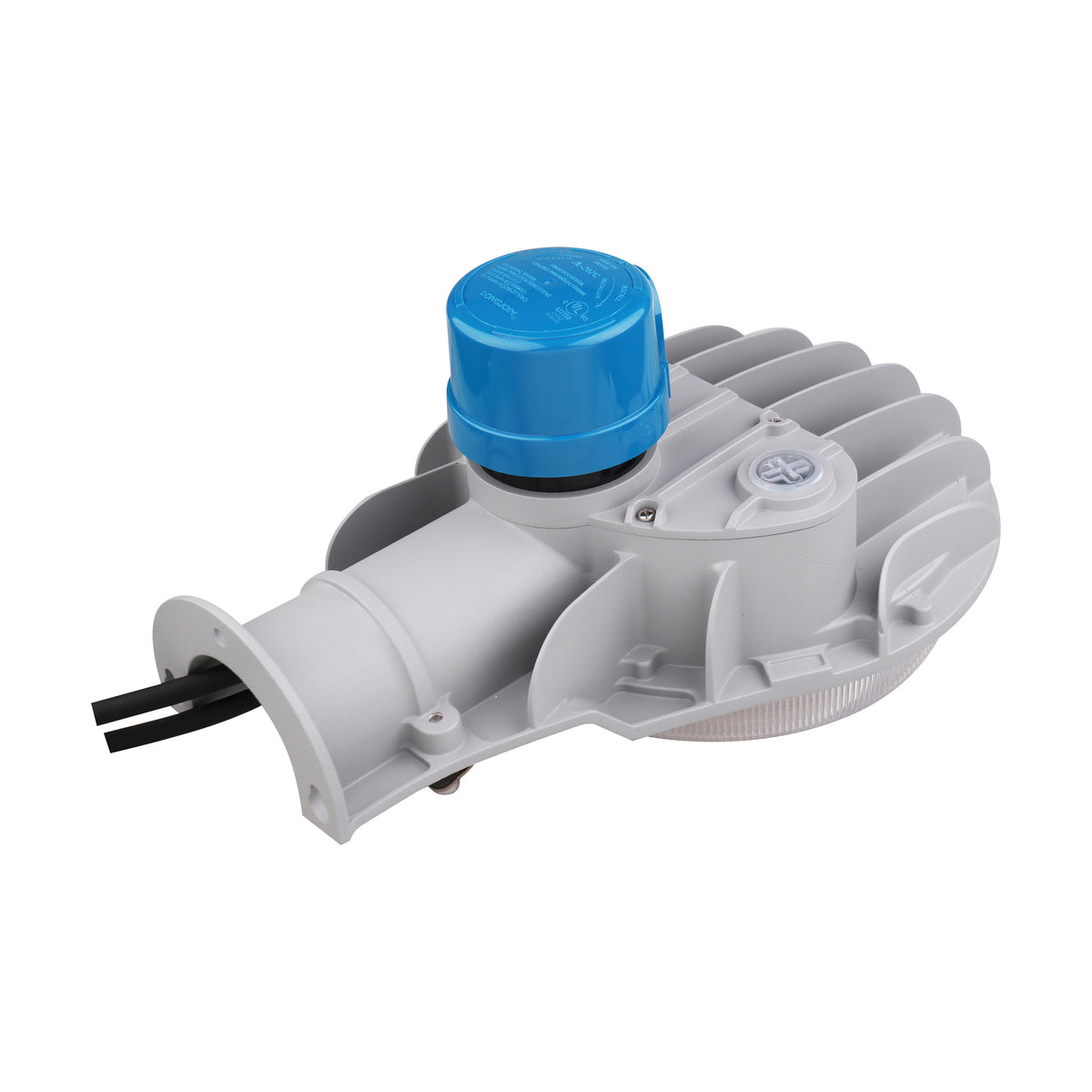 40 Watt LED Area Light with Photocell - CCT Selectable and Dimmable - Gray Finish - 120-277 Volts - Ultra Bright Lumens