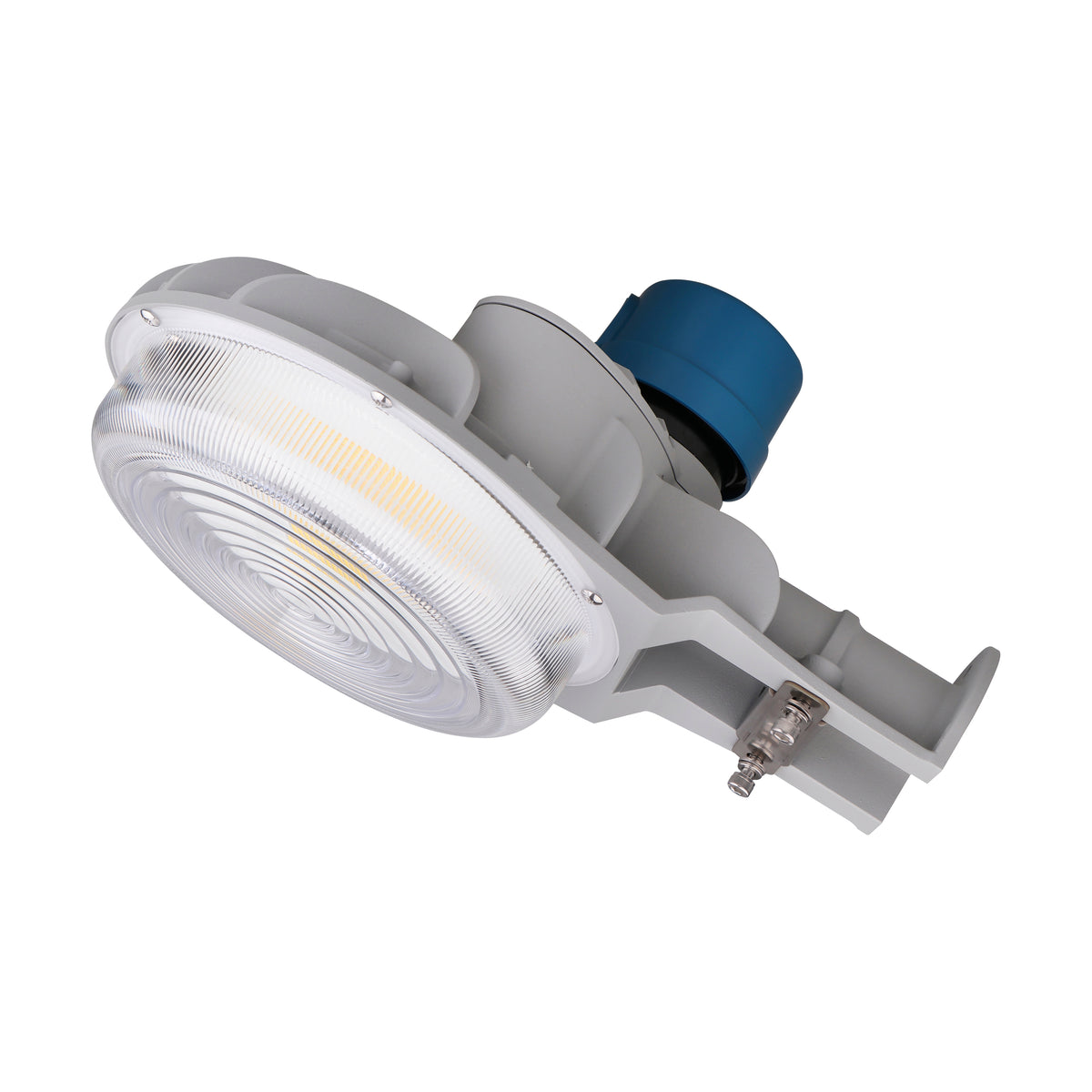 60 Watt LED Area Light with Photocell - Selectable and Dimmable - Gray Finish - 120-277 Volts - Ultra Bright Lumens bulb or