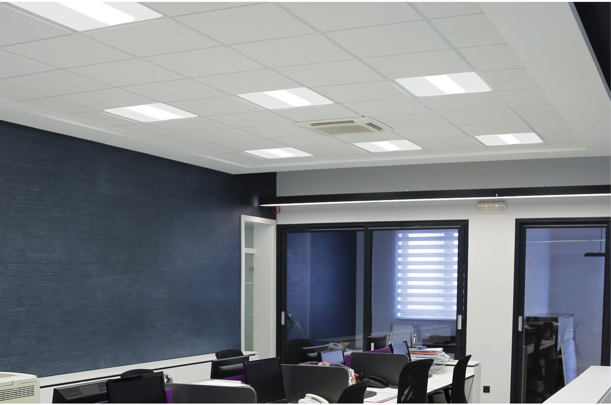 2X2 Single Basket LED Troffer Fixture - Wattage Selectable - CCT Selectable - Lumens Selectable - 100-277V - White Finish