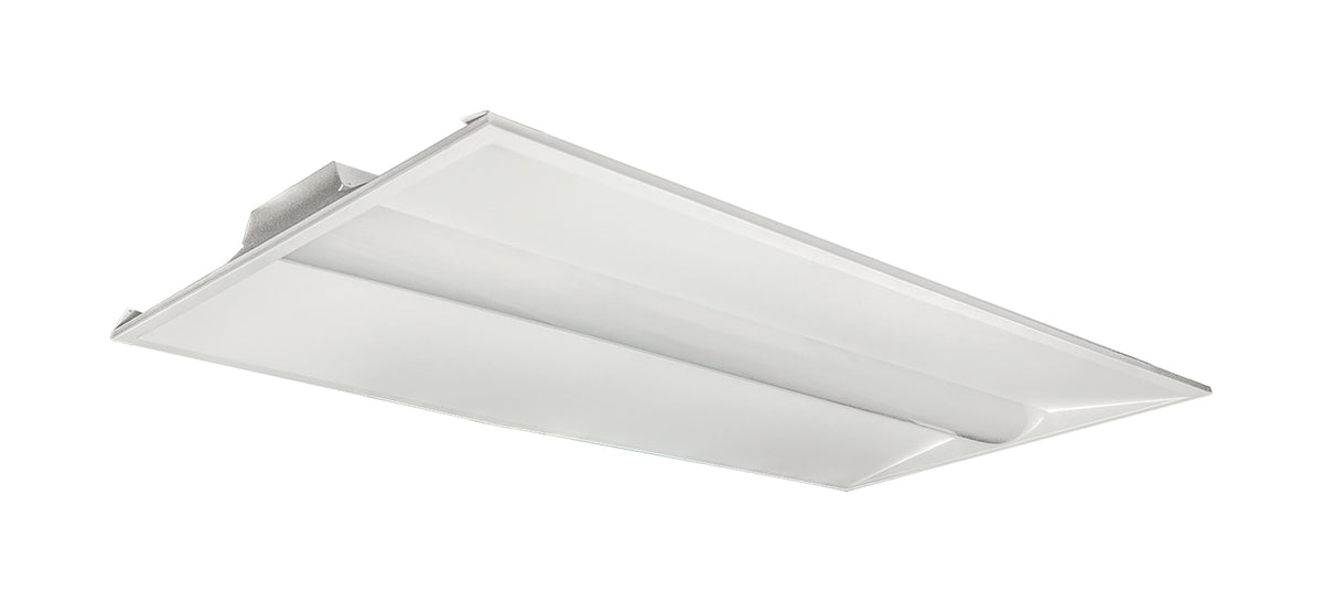 2X4 Single Basket LED Troffer Fixture - Wattage Selectable - Selectable - Lumens Selectable - 100-277V - White Finish for