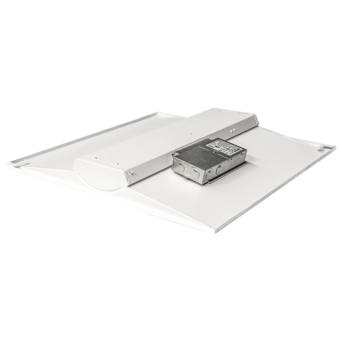 2X2 Emergency Backup - Single Basket LED Troffer Fixture - Wattage Selectable - CCT Selectable - Lumens Selectable - White Finish