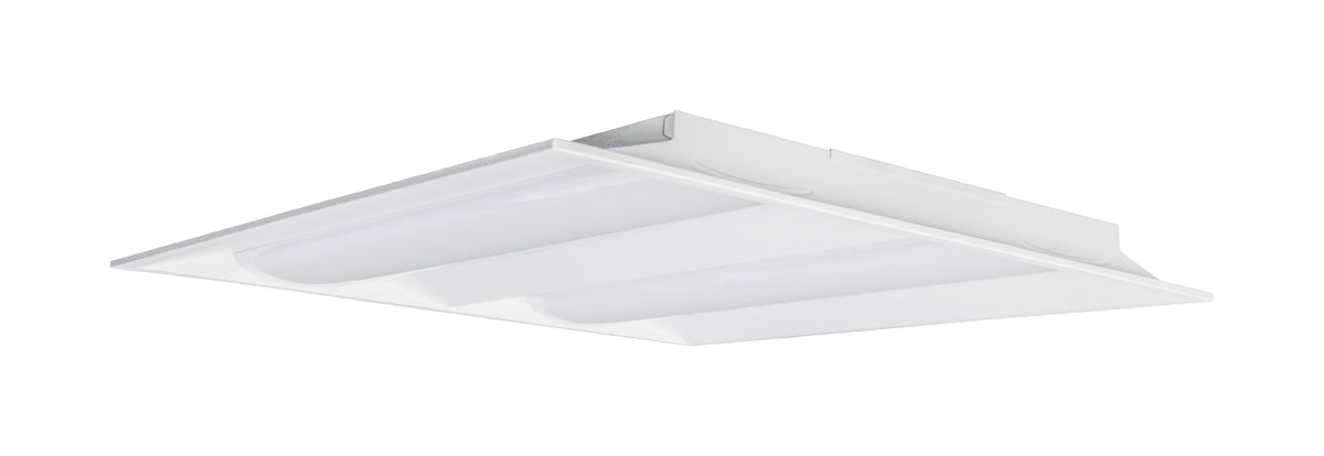 2X2 Double Basket LED Troffer Fixture - Wattage Selectable - Selectable - Lumens Selectable - 100-277V - White Finish bulb or