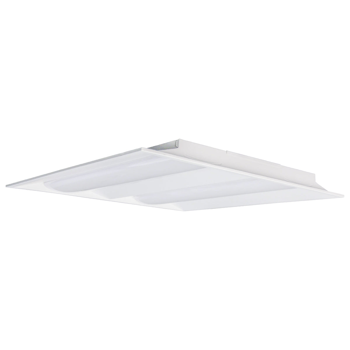2X2 Emergency Backup - Double Basket LED Troffer Fixture - Wattage Selectable - Selectable - Lumens Selectable - White Finish