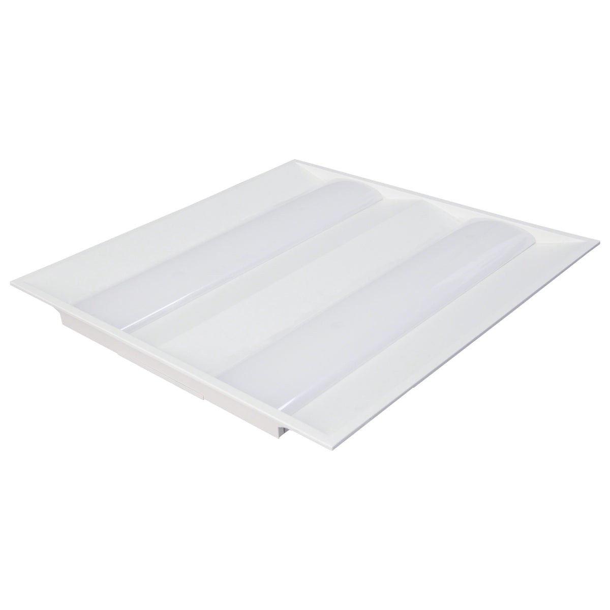 2X2 Emergency Backup - Double Basket LED Troffer Fixture - Wattage Selectable - CCT Selectable - Lumens Selectable - White Finish