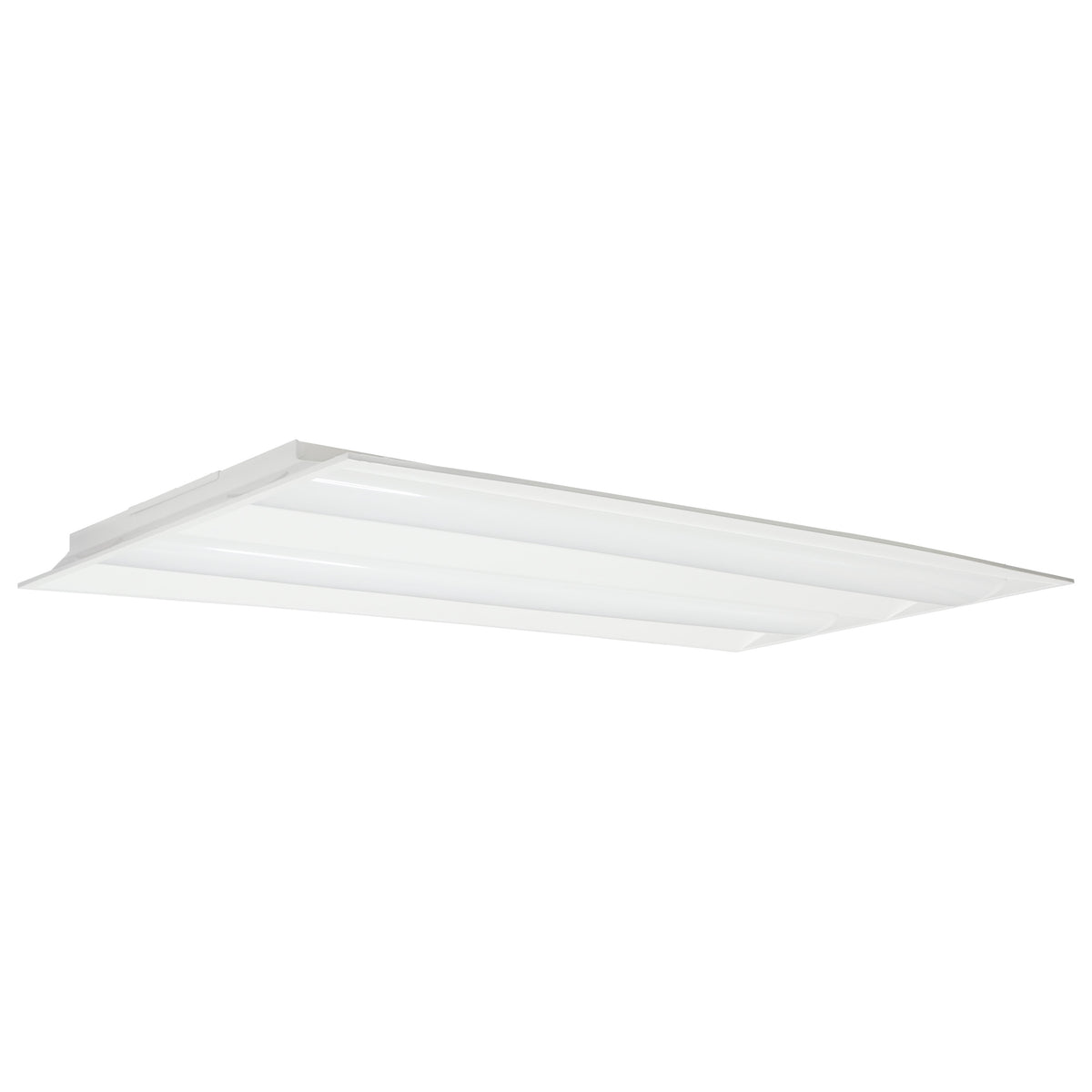 2X4 Emergency Backup - Double Basket LED Troffer Fixture - Wattage Selectable - Selectable - Lumens Selectable - White Finish