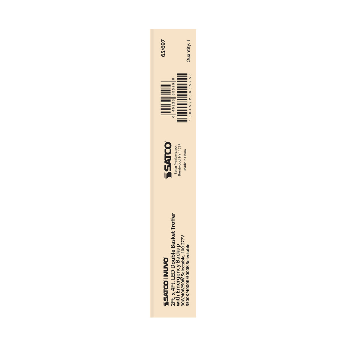2X4 Emergency Backup - Double Basket LED Troffer Fixture - Wattage Selectable - CCT Selectable - Lumens Selectable - White Finish