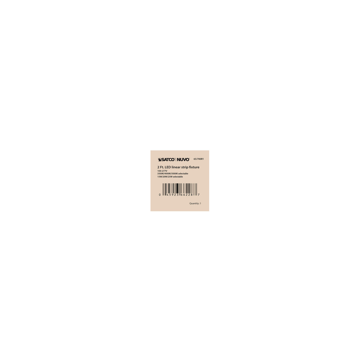2 Foot LED Linear Strip Light - Field Selectable - White Finish