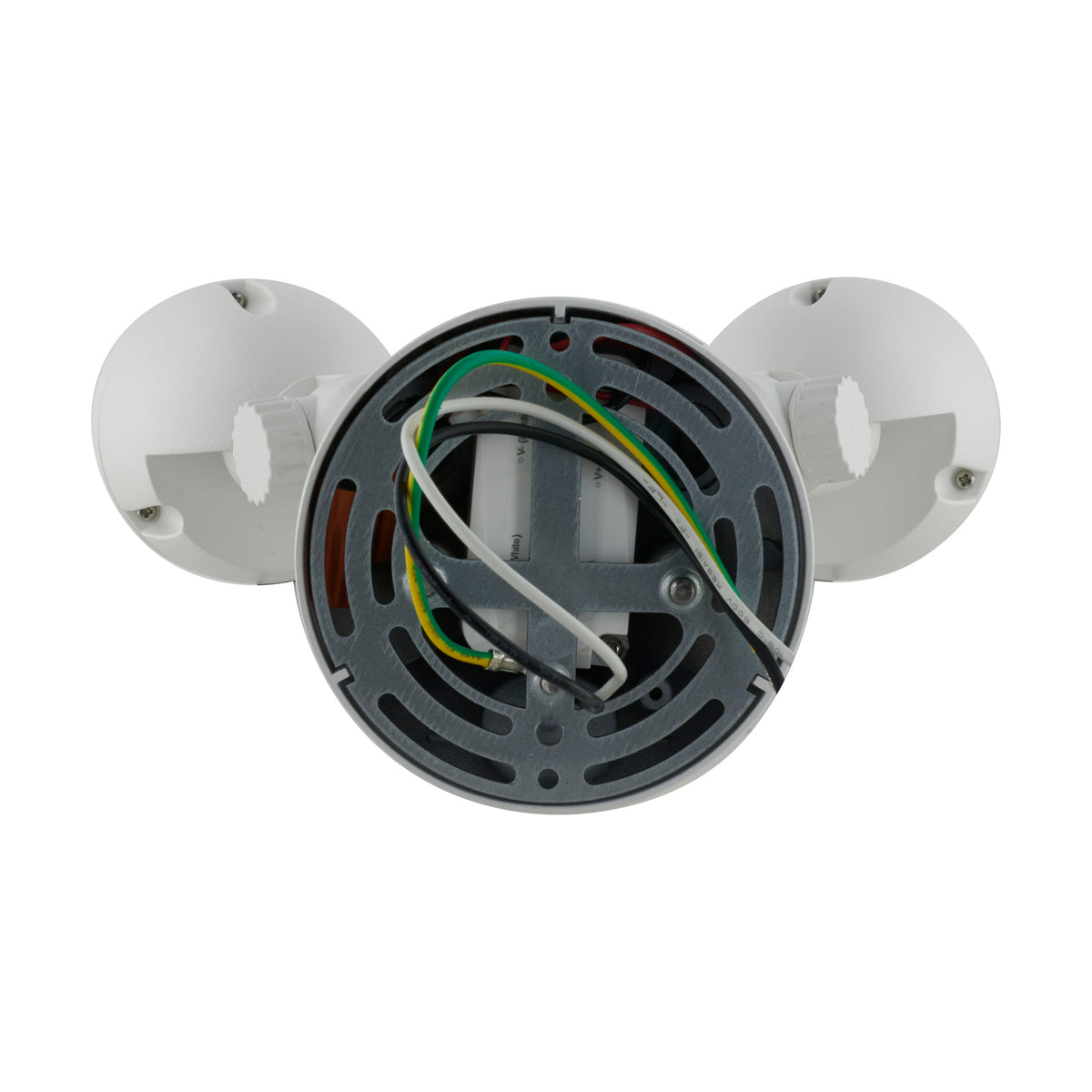 LED Security Light - Dual Head - Motion Sensor Included - White Finish - 3000K
