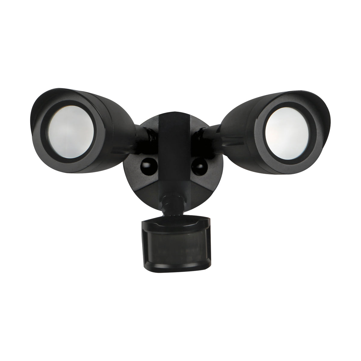 LED Security Light - Dual Head - Motion Sensor Included - Bronze Finish - 3000K bulb or fixture view
