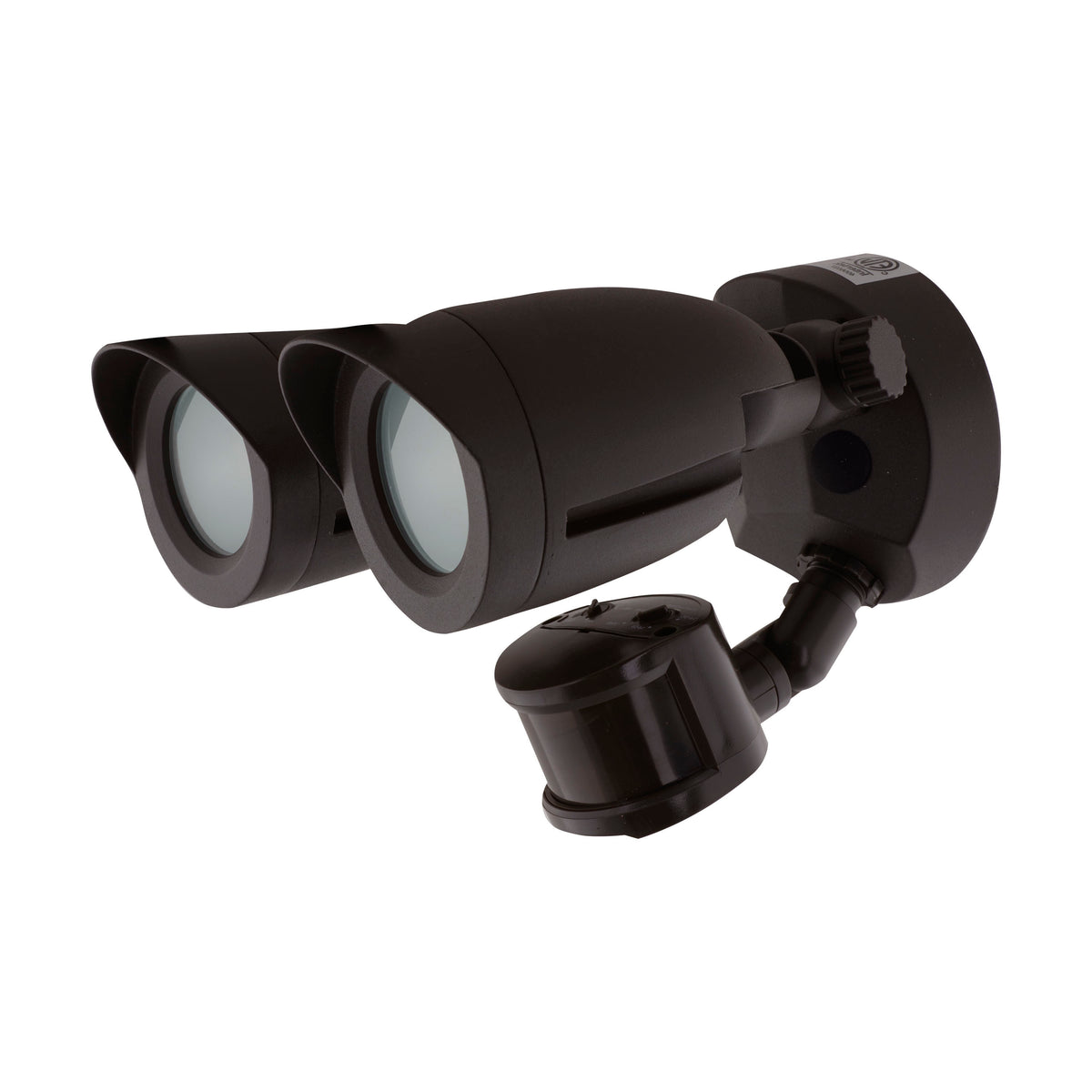 LED Security Light - Dual Head - Motion Sensor Included - Bronze Finish - 3000K