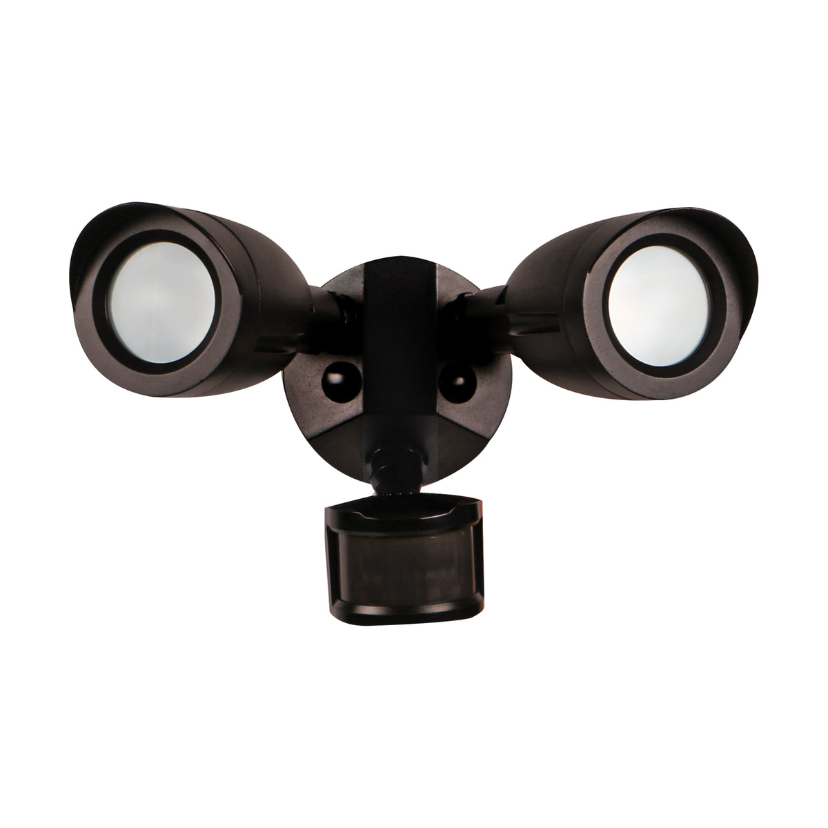 LED Security Light - Dual Head - Motion Sensor Included - Bronze Finish - 4000K