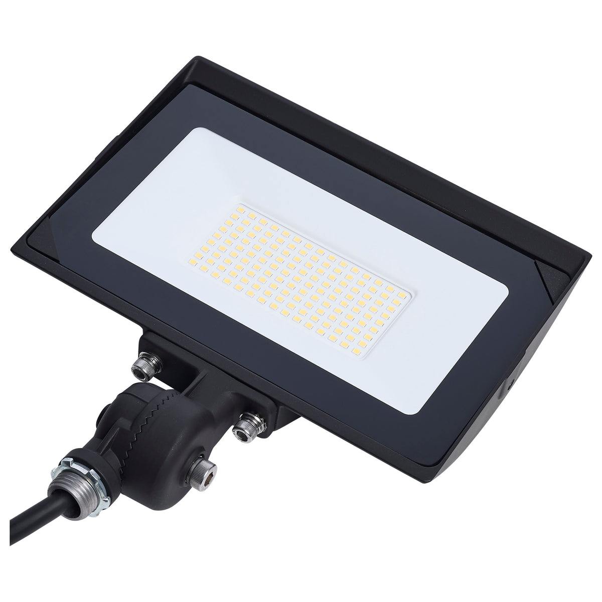 80 Watt LED DOB Tempered Glass Flood Light - 4000K CCT - Bronze Finish