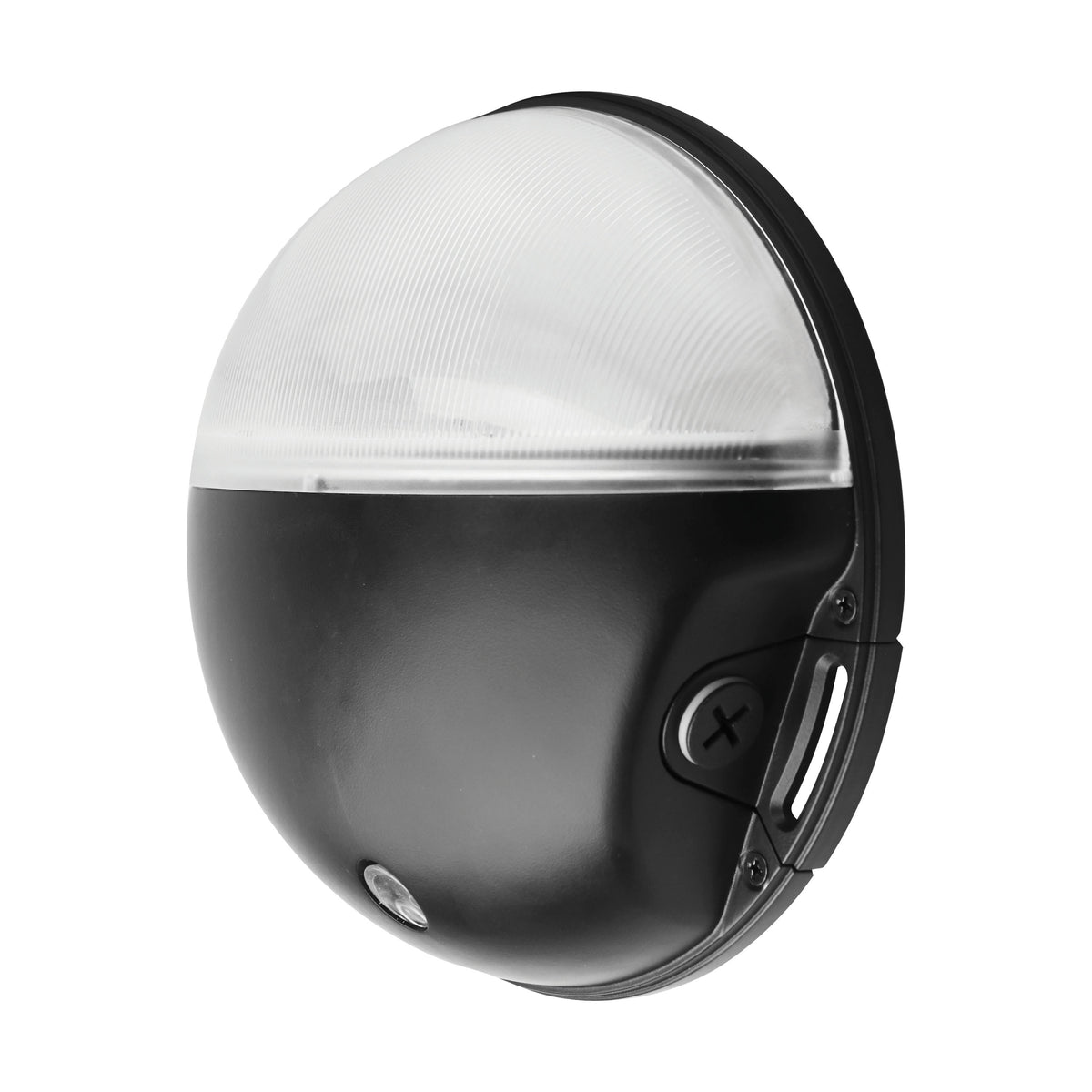 LED Small Round Wall Pack - 20W - CCT Selectable - Bypassable Photocell - 120-277 Volt - Black Finish