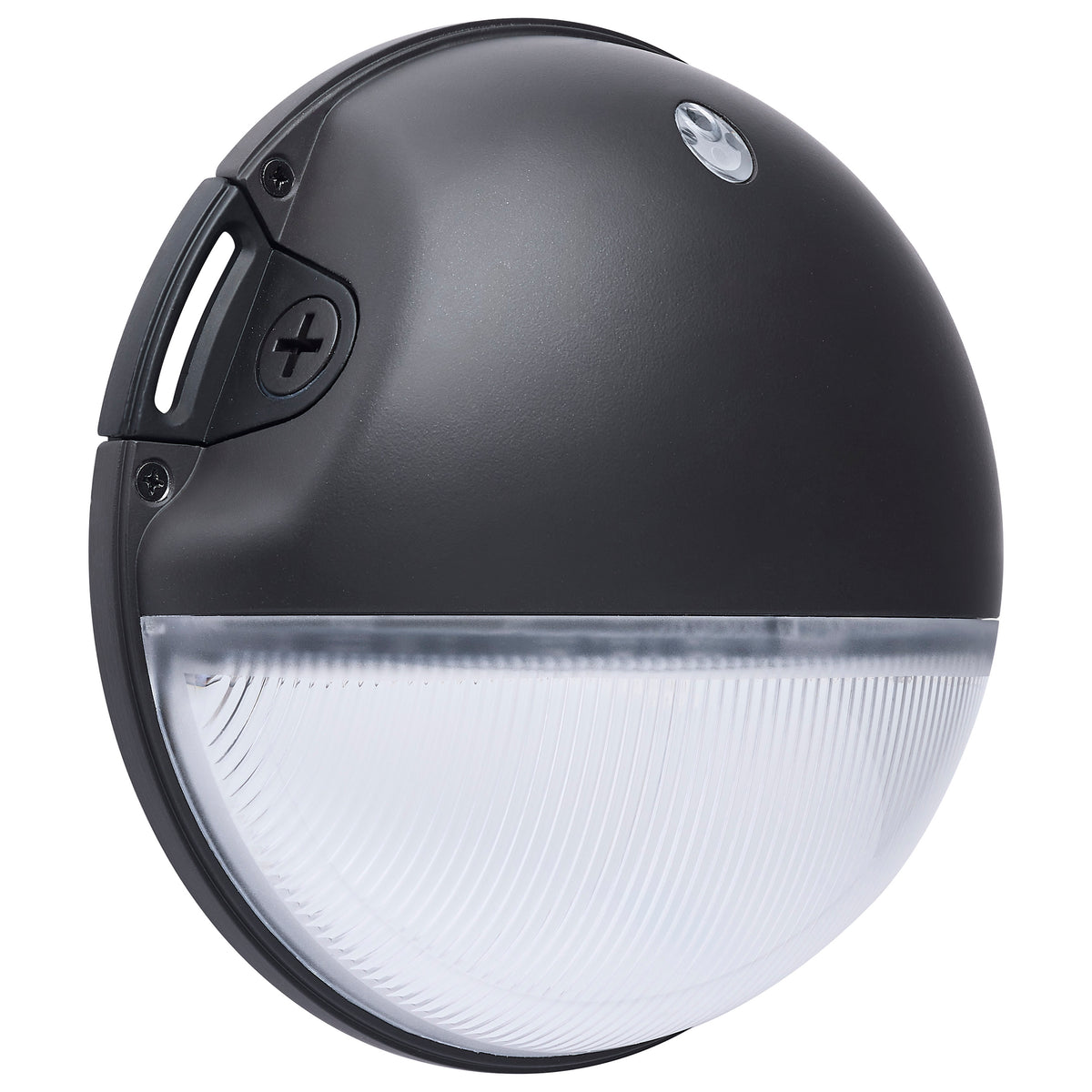 LED Small Round Wall Pack - 20W - Selectable - Bypassable Photocell - 120-277 Volt - Bronze Finish for commercial spaces and