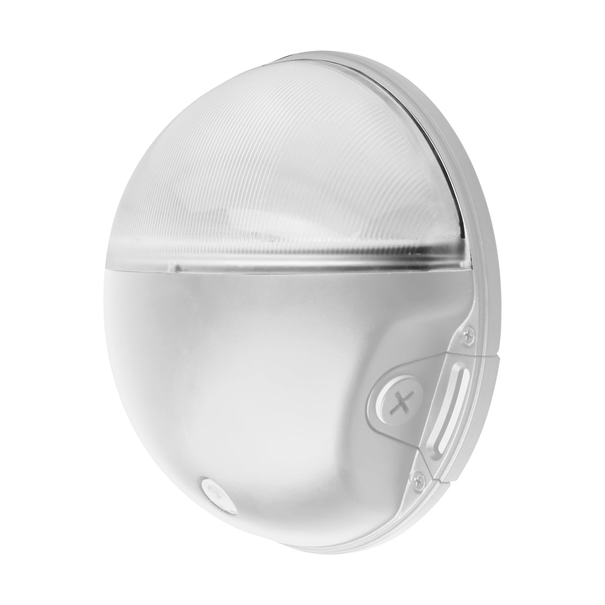 LED Small Round Wall Pack - 20W - CCT Selectable - Bypassable Photocell - 120-277 Volt - White Finish