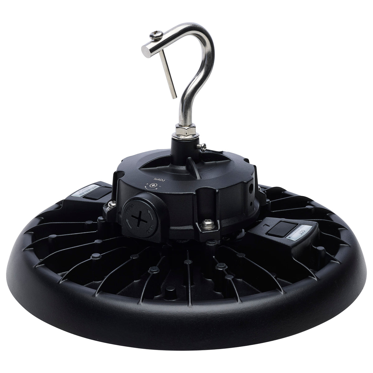 Wattage 80W/100W/120W and CCT Selectable 3K/4K/5K LED UFO High Bay - 120-347 Volt - Black Finish