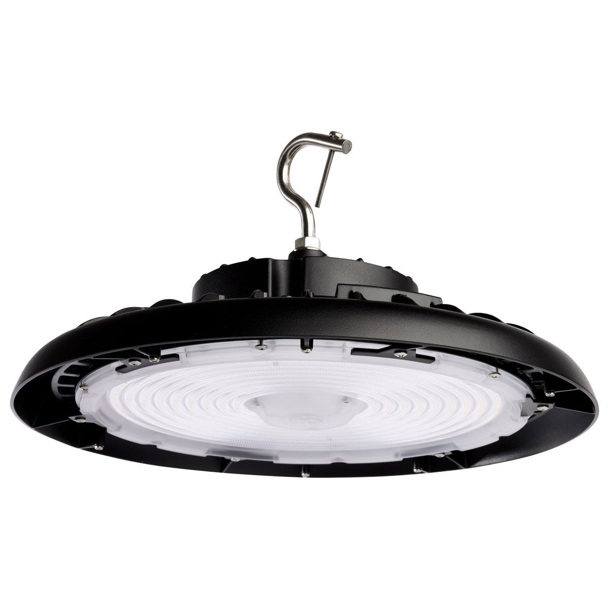 Wattage 150W/175W/200W and Selectable 3K/4K/5K LED UFO High Bay - 120-277 Volt - Black Finish bulb or fixture view