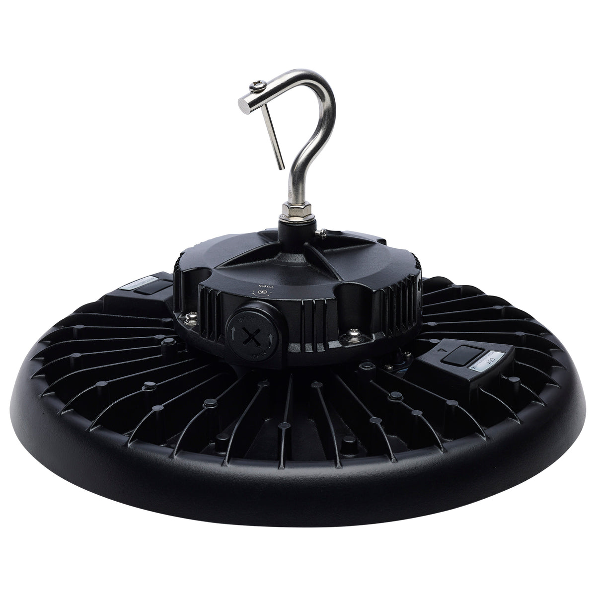 Wattage 150W/175W/200W and CCT Selectable 3K/4K/5K LED UFO High Bay - 120-347 Volt - Black Finish
